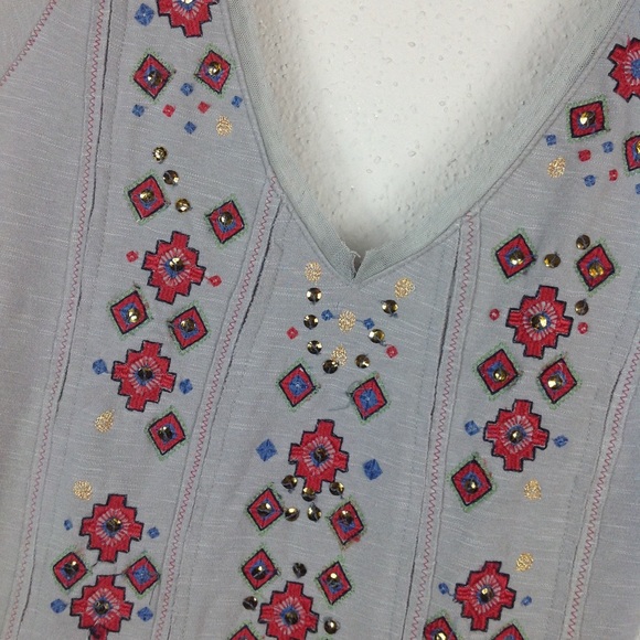 Free People Grey Multi Embroidered Sequin Bodycon - Picture 4 of 6